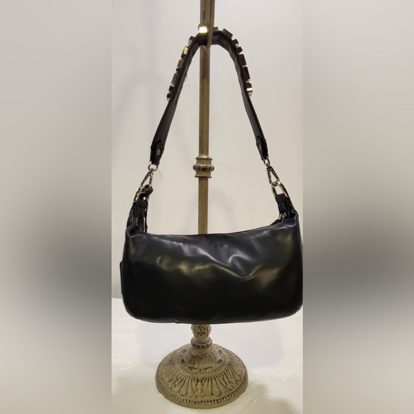 STEVE MADDEN black vegan leather shoulder bag